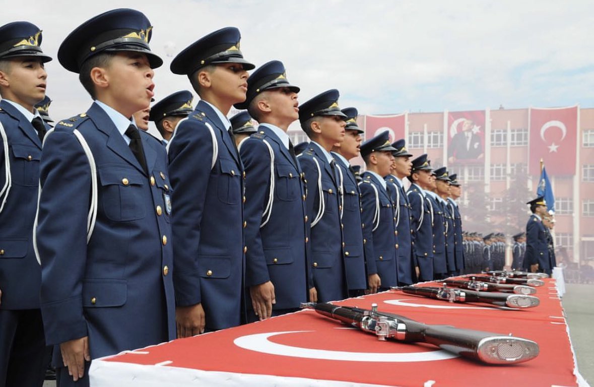 Military cadets in formation
